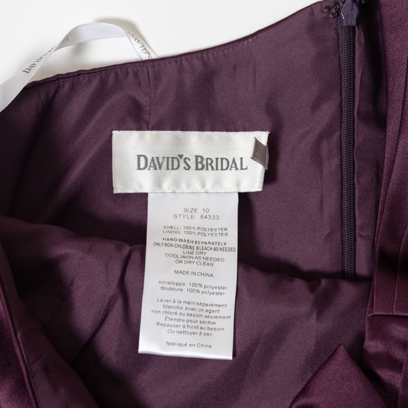 David’s Bridal - Dress NWT - Plum Size 10 - Picture 5 of 12